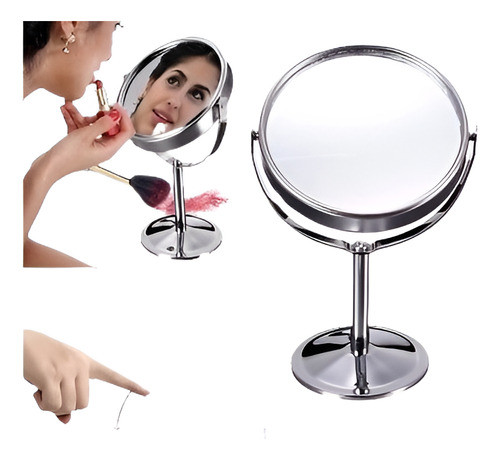 Espejo Compacto Portátil Maquillaje Doble Cara Soporte Norma 0