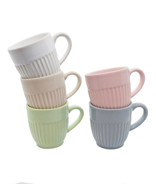 Taza Café Canela Cerámica Colores Pocillo 150 Cc Pack X6 0