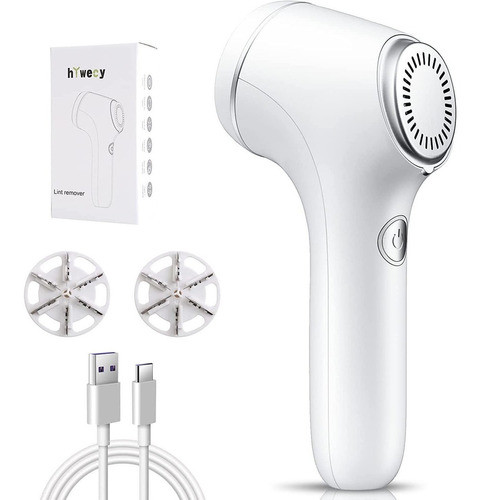 Removedor De Pelusas, Recargable Usb - Blanco. 0