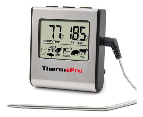 Termometro Digital Gastronomía Sonda Thermopro Tp16 Carnes 0