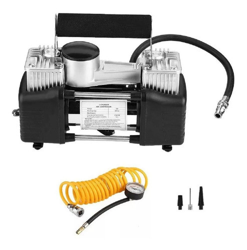 Compresor Inflador De Aire 12v 150psi Doble Piston C/reloj 0