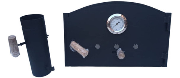 Puerta Para Horno De Barro Con Estructura Y Chimenea 0