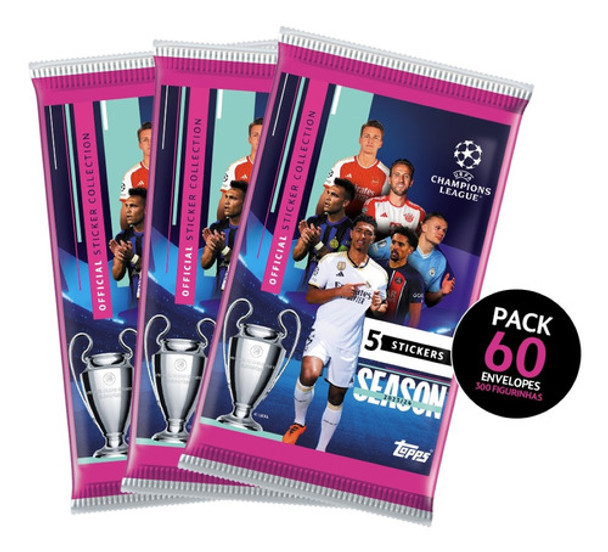 Pack C/ 60 Envelopes Uefa Oficial 2023/2024 - 300 Figurinhas 0 Pack C/ 60 Envelopes Uefa Oficial 2023/2024 - 300 Figurinhas 0