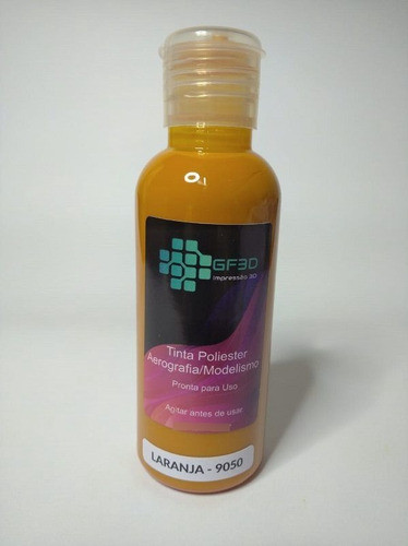 Tinta Poliester Aerografia/modelismo - Laranja- 9050 - 120ml 0