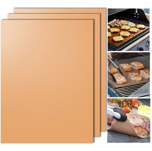 Kit 03 Manta Grill Antiaderente Teflon Grelha Para Churrasco 0