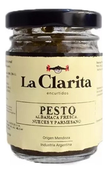 Pesto De Albahaca Fresca,nueces-la Clarita-x90g-sin Tacc 0