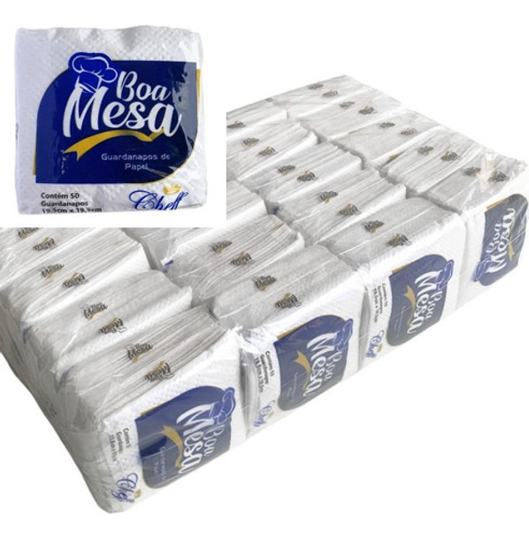 Guardanapo De Papel Fardo 20 Pacotes De 50 Folhas - Boa Mesa 0