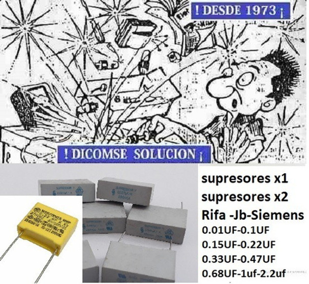 Capacitor Poliester Metalizado Supresor  X 2 0.68 Uf  310vac 0
