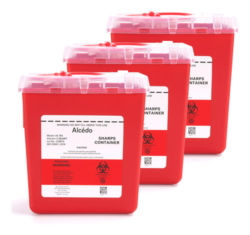 Recipiente Para Elementos Cortantes Alcedo De 2 Qt 0