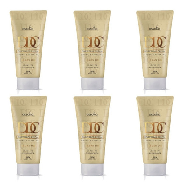 6 Cremas De Peinar Ossono Ddc Argan Oil X 180 Ml C/u 0