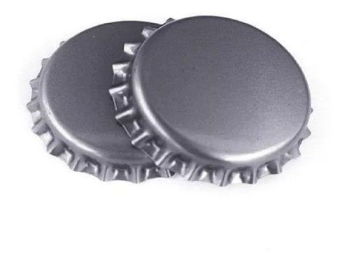 1000 Tampinhas Coroa Pry Off Rolha Metálica Cor Prata 0