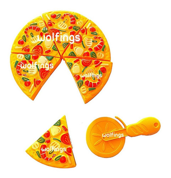 Pizza Con Abrojos Juguete Comida Juego Cocina Infantil 0