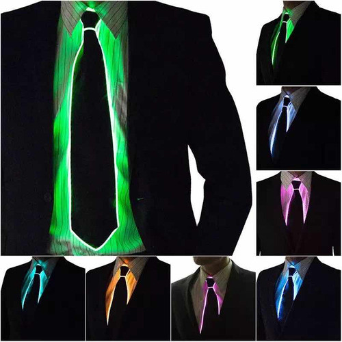 Corbata Led Neon - Cotillon - Fiesta - 45cm- Universo Mágico 0