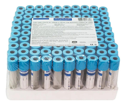 Tubo Recolección Prp Citrato De Sodio Al Vacio 3.6ml X 100u 0