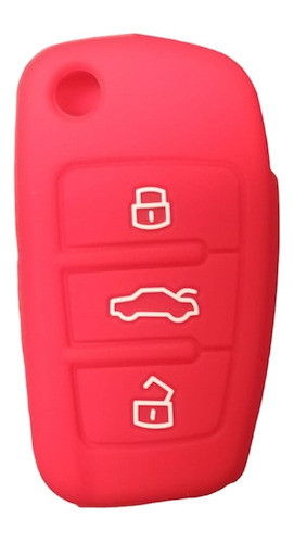 Cubre Llave De Silicona Audi A1 A3 A4 A5 A6 A7 Tt Q3 Red 0