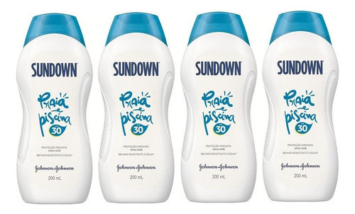 Kit 4 Sundown Praia E Piscina Fps 30 Protetor Solar 200ml 0