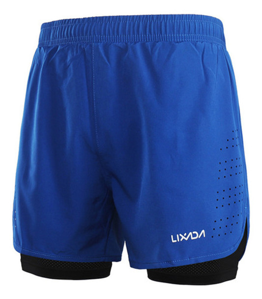 Shorts Esportivos, Calções, Liner, Treinamento, Corrida, Cor 0