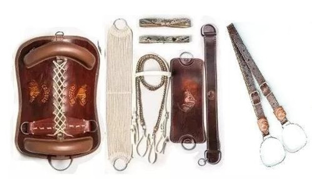 Só Hoje Sela Basto Couro Completo Montaria Cavalo Laco 0