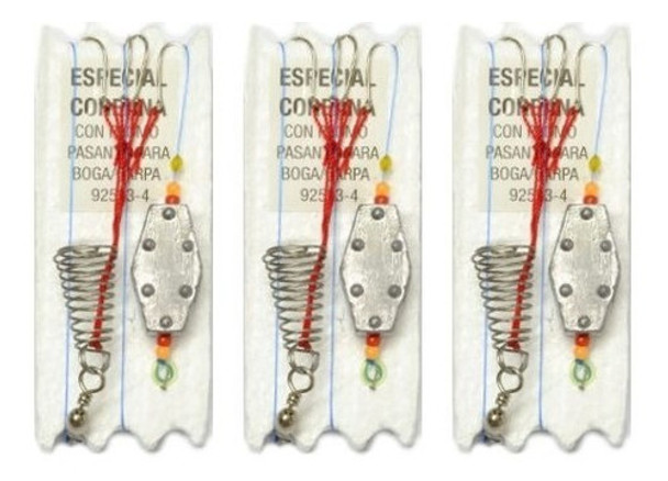 Líneas De Pesca Pack Combo X 3 Carpa-triple-plomo Surfish !! 0 Líneas De Pesca Pack Combo X 3 Carpa-triple-plomo Surfish !! 0