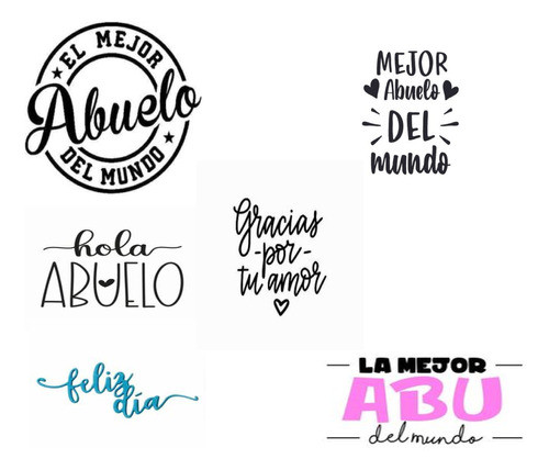 Stencil Dia De Los Abbuelos Sets Cada Uno 18 De Cms De Largo 0