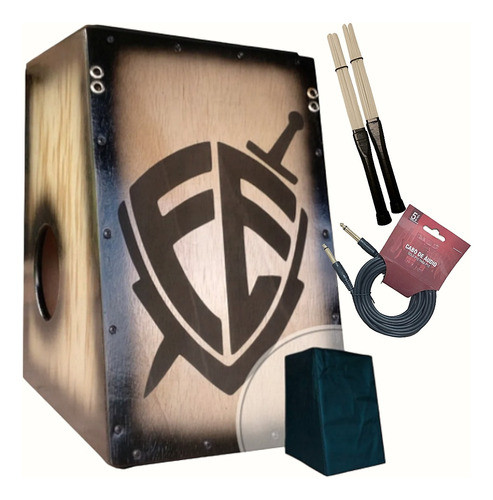 Cajón/carron Elétrico Fé Sleep + 2 Vassourinhas + Cabo 0