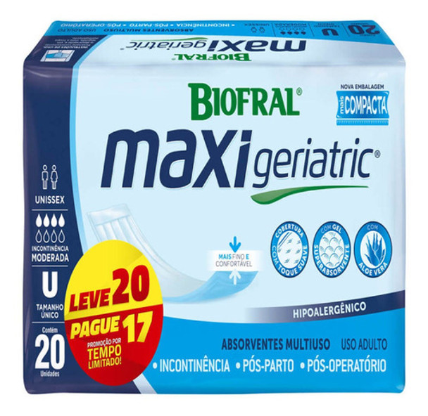 Biofral Maxi Absorvente Geriátrico C/20 0 Biofral Maxi Absorvente Geriátrico C/20 0