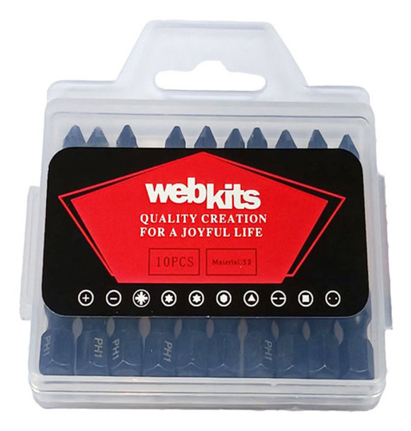 Bits Ponteira Phillips 50mm Ph1 De Impacto Imantado 10 Pcs 0