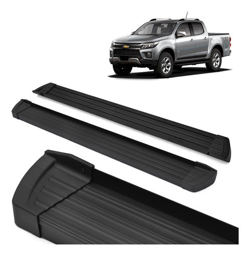 Estribo Slim Plataforma Preto S10 Cabine Dupla Lt Ltz 2018 0