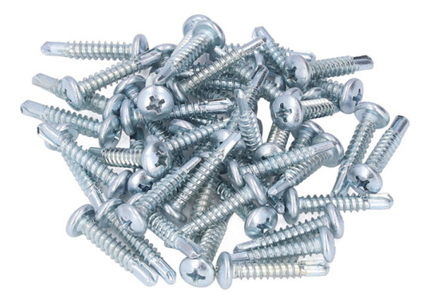 Parafusos De Aço Carbono 50 Peças De Parafuso Autoperfurante 0