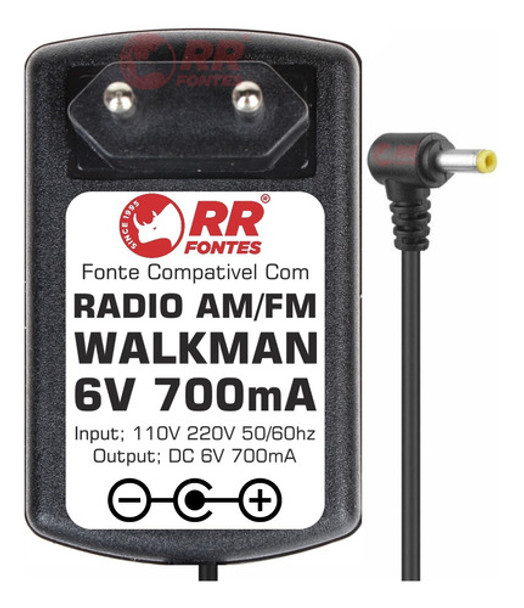 Fonte 6v Compativel Com Radio Sony Icf-sw55 Sw7600g Sw7600gr 0