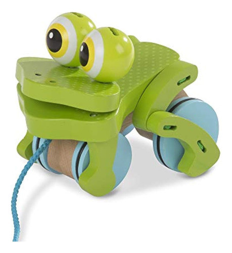 Melissa Y Doug Juguete Para Tirar De La Rana Retozando 0