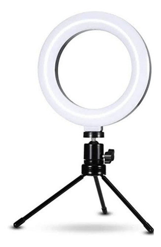 Ring Light 6 Polegadas Com Tripé  De Mesa 0