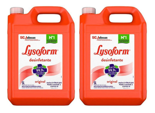 Kit 2 Desinfetante Lysoform Uso Geral Original 5l 0