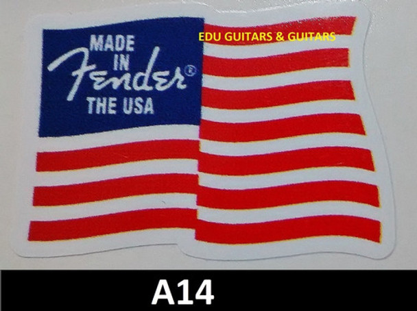 Fender Made In Te Usa  3,5x2,00 Bandeira Adesivo 0