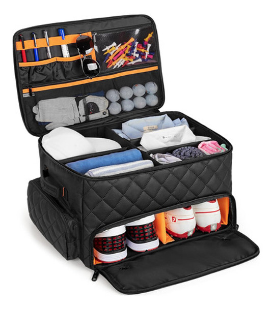 Pgmoon Organizador De Baúl Dos Capas Para Zapatos Y Balones 0