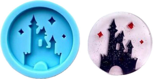 Molde Silicona Mickey Castillo Resin Epoxi Magic Llavero 0