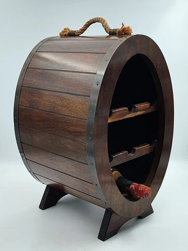 Bodega Vinos Barril Madera Apliques Bronce - Bar Pulperia 0