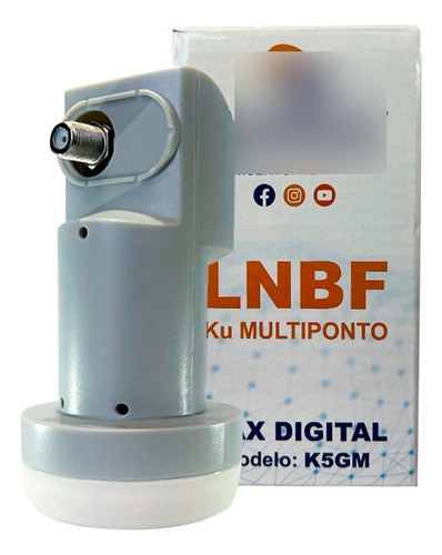Lnbf Multiponto Banda Ku Century Max Digital K5gm Alto Ganho 0