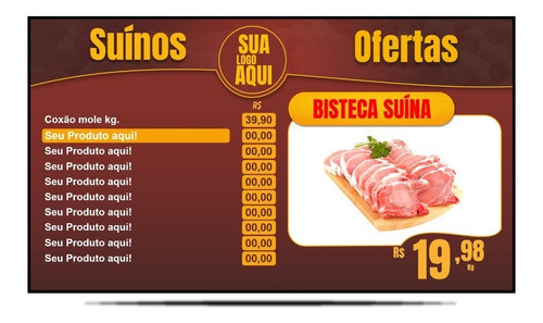Menu Digital Para Açougue E Casa De Carnes 0