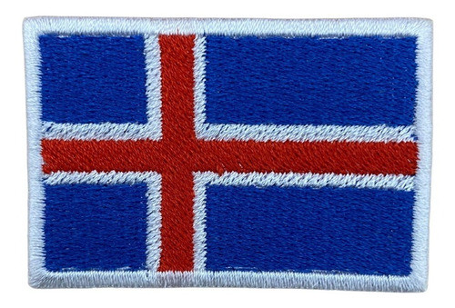 Parche Bordado Bandera  Islandia - Para Mochila - Campera 0