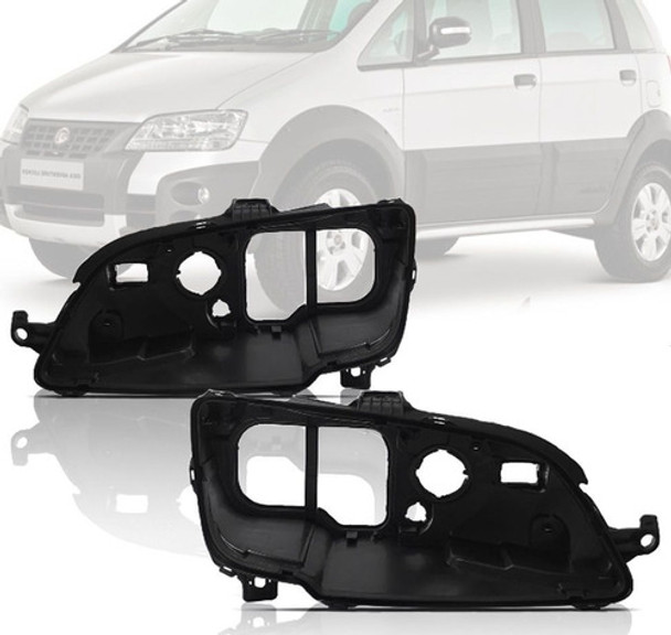 Par Carcaça Do Farol Fiat Idea 2006 2007 2008 2009 2010 0