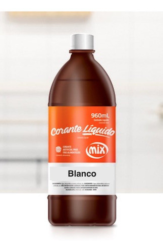 Colorante Líquido Comestible Mix 960 Ml - Blanco 0