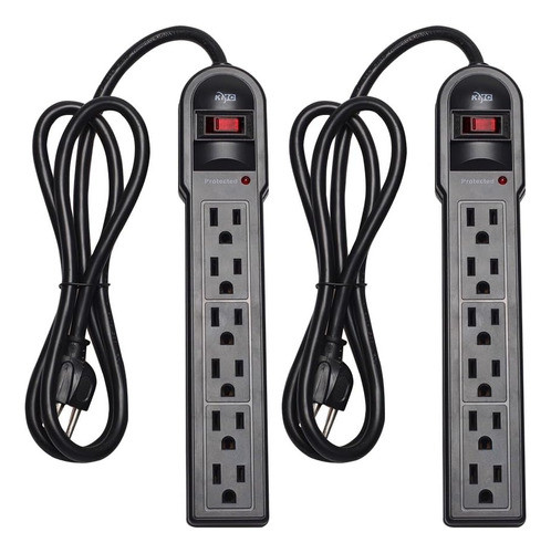 Protetor De Sobretensão Kmc De 6 Saídas Power Strip, Pacote 0