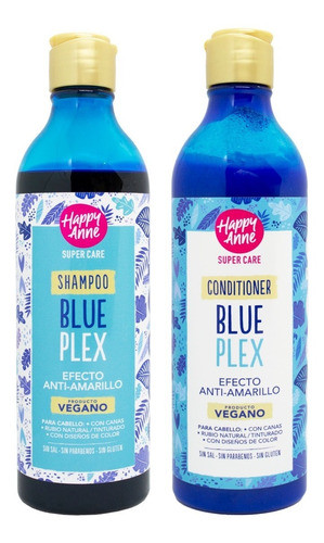 Happy Anne Blue Plex Shampoo + Acondicionador Matizador 3c 0