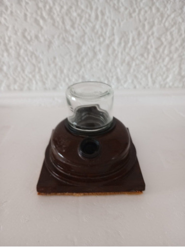 Tintero De Baquelita Y Vidrio 0