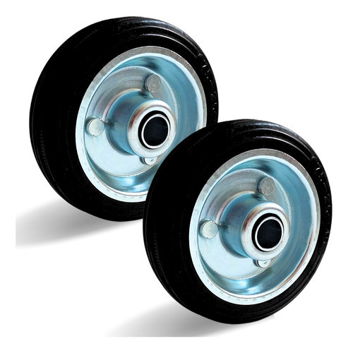 2 Roda Borracha Maciça 3 Polegada Rolamento Rolete Beltools 0