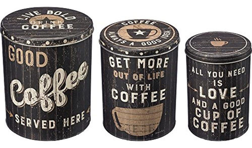 Primitives By Kathy Conjunto De 3 Latas De Cafe 0
