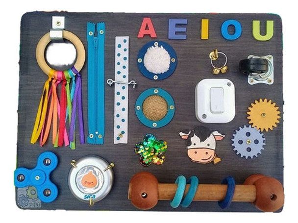 Tablero Sensorial Montessori Con Luz Didáctico Motricidad 0