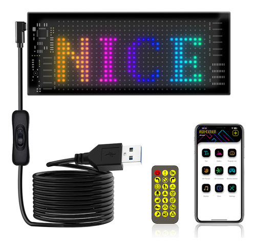 Painel Led Para Carro, Tela Flexível À Prova D'água, Bt Disp 0