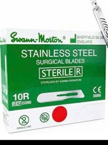 Hojas De Bisturí Swann Morton 10r . Caja Cerrada Con 100unid 0